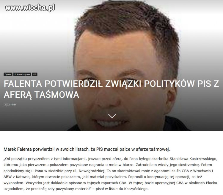 śmierdząca sprawa, dlatego PiS tak się boi...