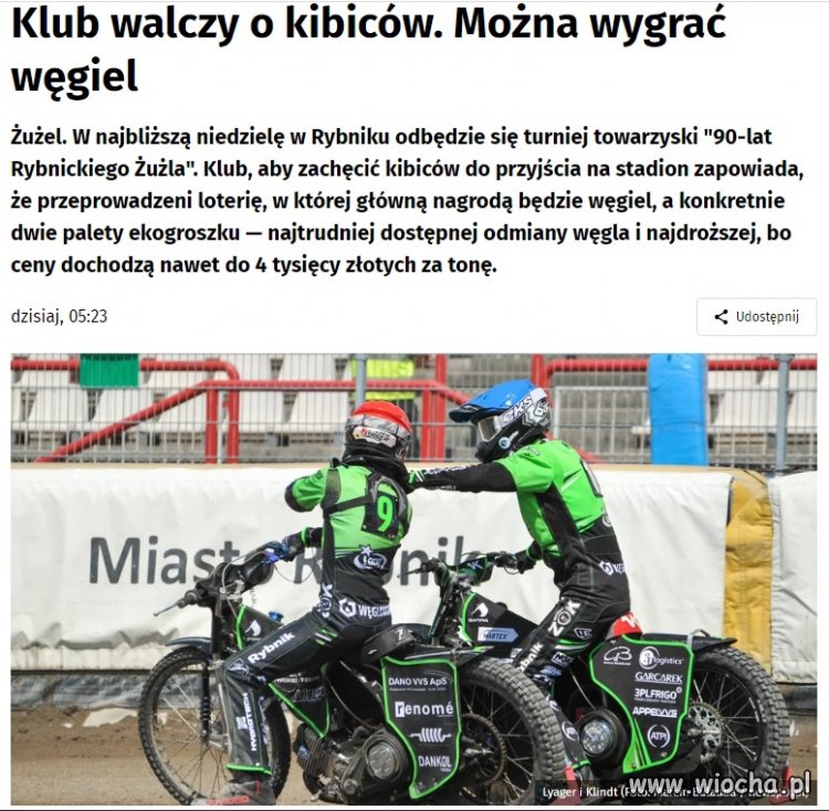 Czarny sport to i czarna nagroda