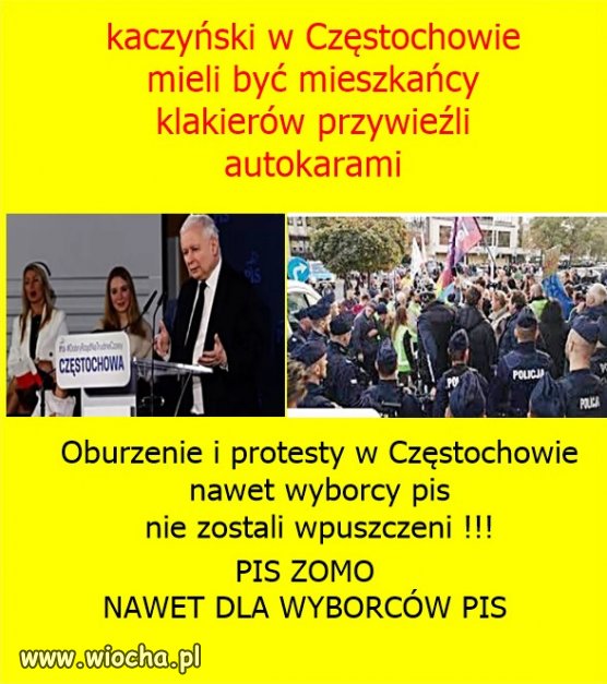 Cyrk Kaczynskiego wozi ze soba wlasnych klakierow