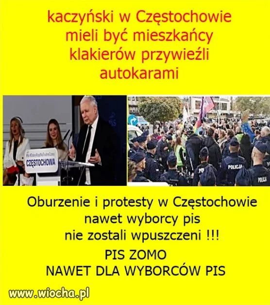 Cyrk Kaczynskiego wozi ze soba wlasnych klakierow