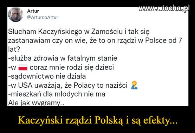 Kaczyński żyje w innym świecie, własnej propagandy