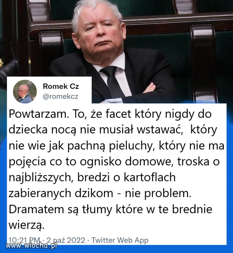 Ale mam wrażenie, że on już doskonale zna zapach pieluch 