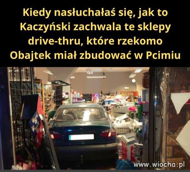 Jednak są sklepy drive-thru w Pcimiu