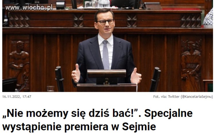 Nie możemy się bać powiedział siedząc w Warszawie