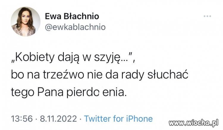 Pani Ewo, celniej nie da się tego ująć