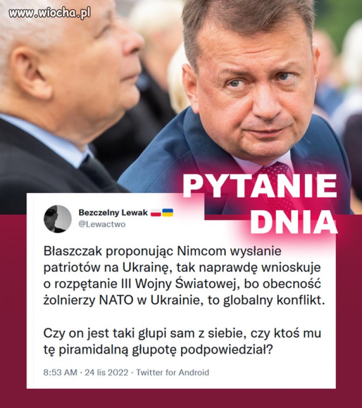 Pytanie w kwestii Błaszczaka