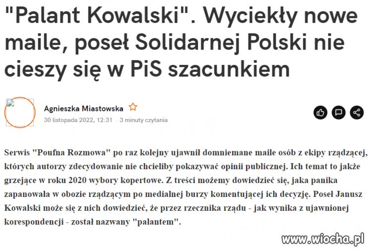 To już nawet pis kowalskiego ma za palanta