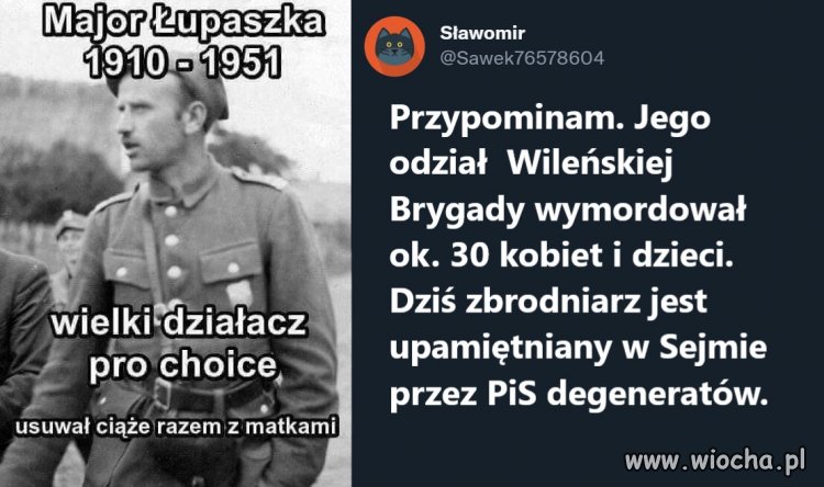 Zbrodniarz jest upamiętniany w Sejmie przez PiS