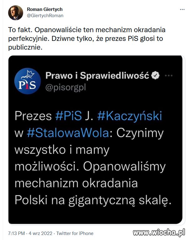 Tak się chwalić złodziejstwem???