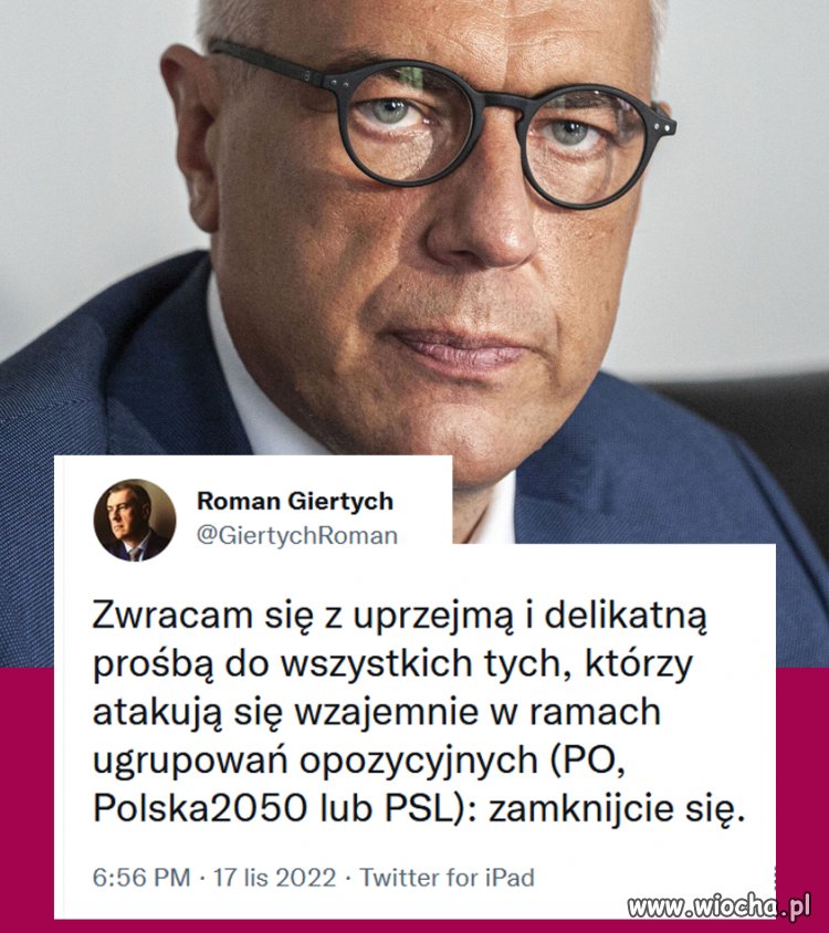 Ważny apel Romana Giertycha