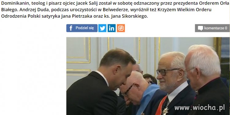 Był już medal dla macierewicza
