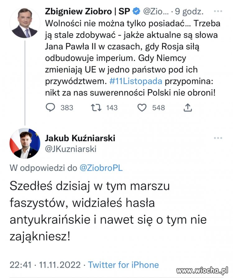 Niech ludzie w końcu usłyszą poziom i retorykę ich wypowiedzi