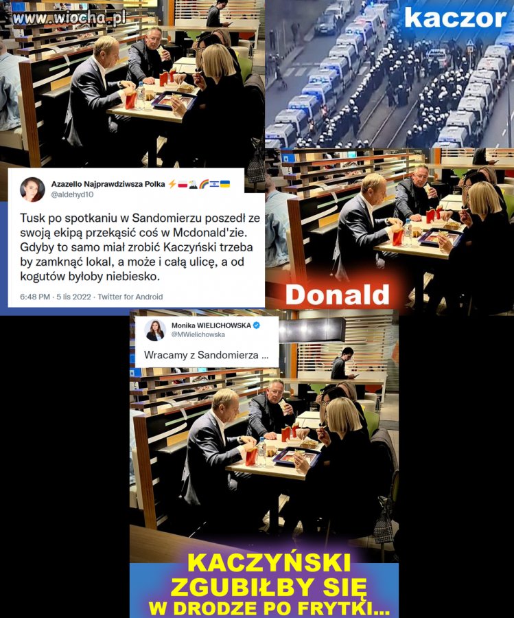 Dwa różne wyjścia na frytki