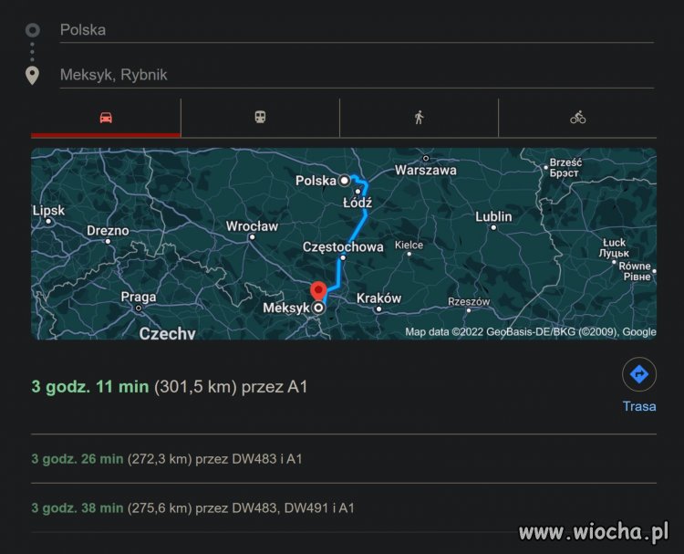 Wpisałem "Polska Meksyk" w Google