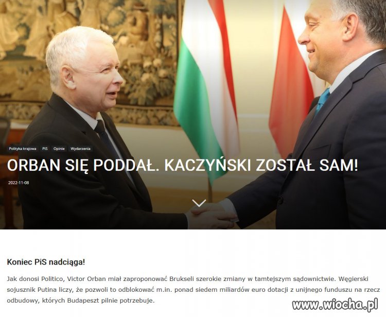 Kaczyński został osamotniony na wojnie z Unią Europejską.
