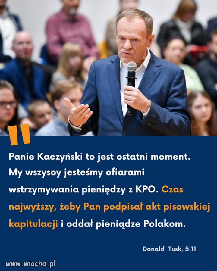Czas najwyższy, żeby Pan podpisał akt pisowskiej kapitulacji...