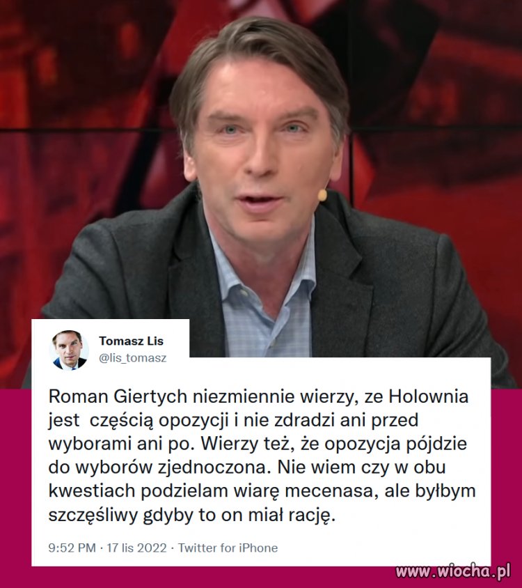 Też bylibyśmy szczęśliwi, gdyby to on miał rację