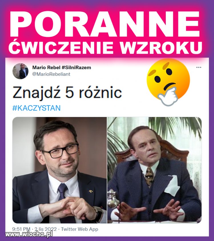 Dyzma miał ładny niski głos a ten drugi to tak jak by był wymiszony