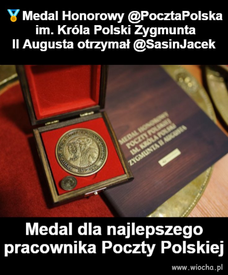 Medal dla pracownika poczty 