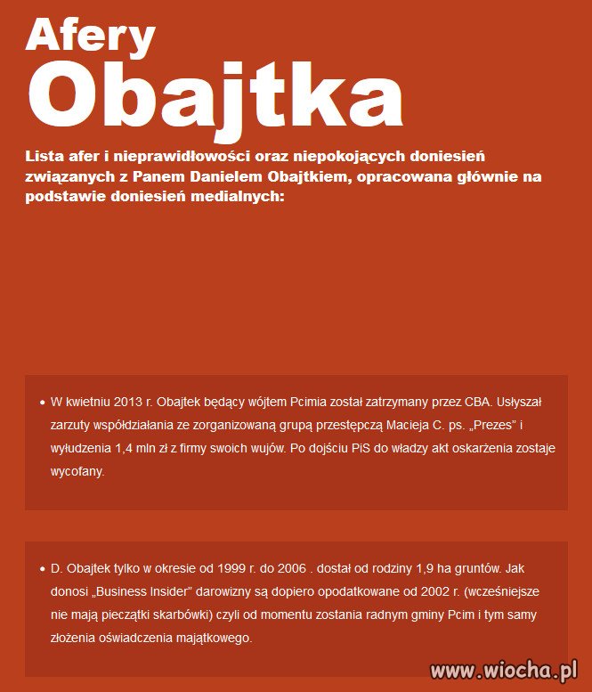Powstała strona Afery Obajtka