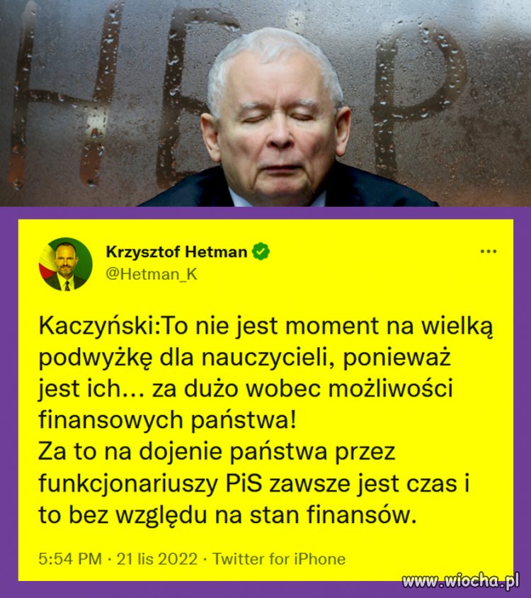 Emerytów jest pierdylion więcej, a kasa na 15 emeryturę się znalazła. Nauczyciele to nie elektorat PiSgangu...