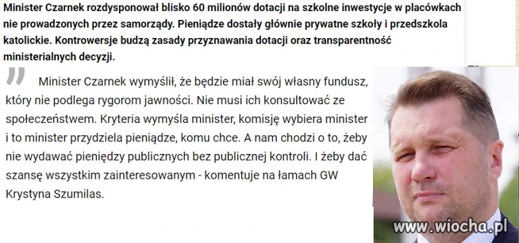 Pozazdrościł ziobrze funduszu sprawiedliwości