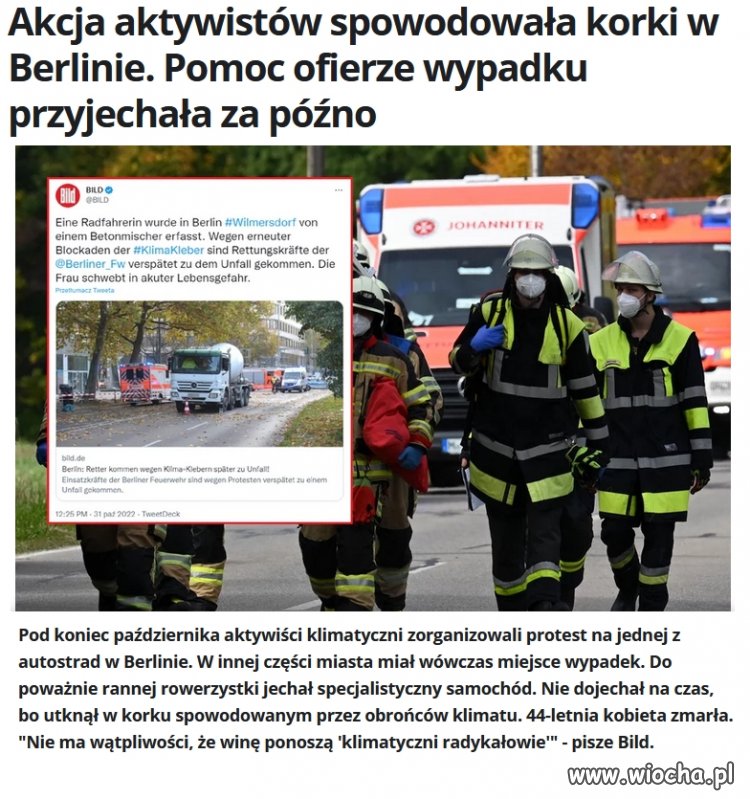 Eko terroryści klimatyczni przyczynili się