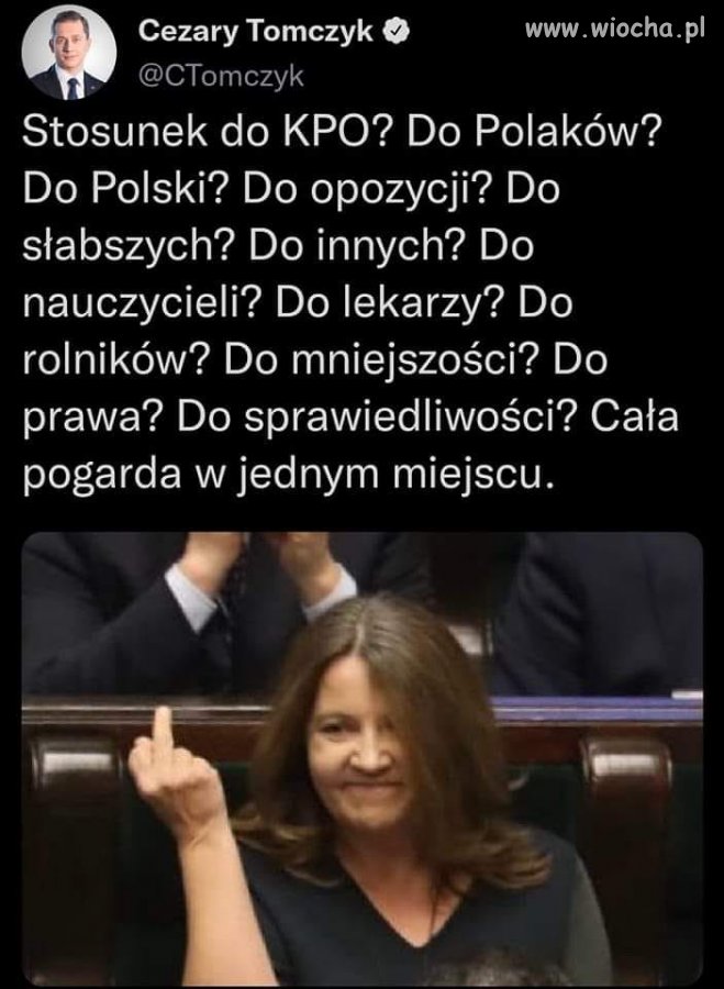 Tym palcem robi wszystkim dobrze 