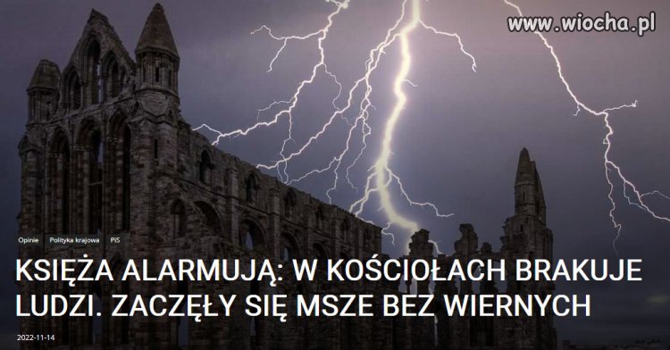 Widać to wszędzie. Kościoły są coraz bardziej puste.