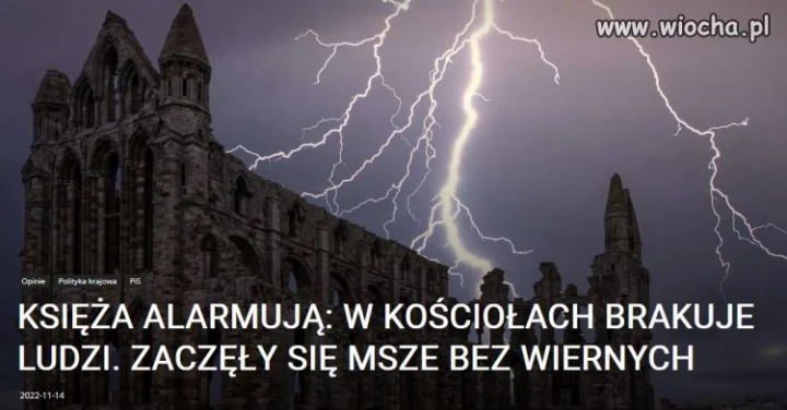 Widać to wszędzie. Kościoły są coraz bardziej puste.