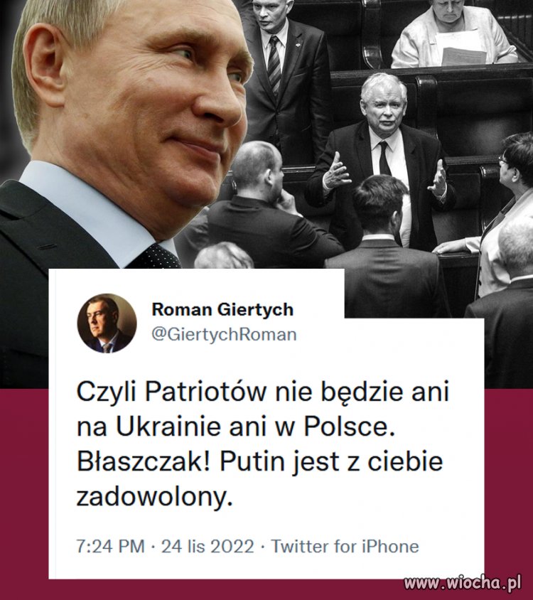 Putin jest zadowolony, ale 1-wszy