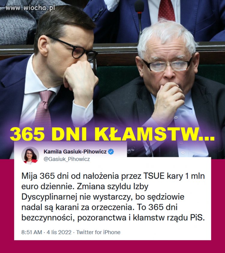 I tak przez 365 dni bezczynności, pozoranctwa i kłamstw rządu PiS.