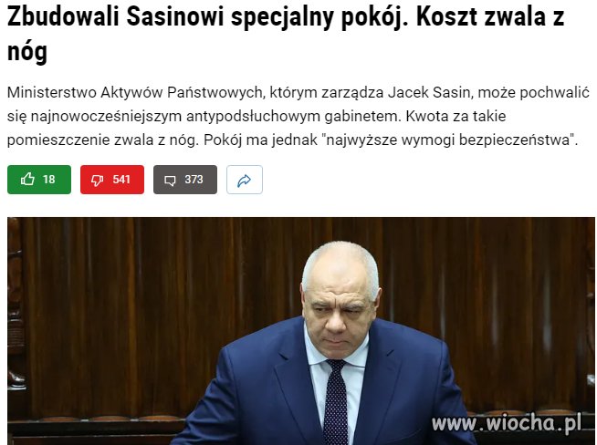 Pokoik antypodsłuchowy dla sasina za milion