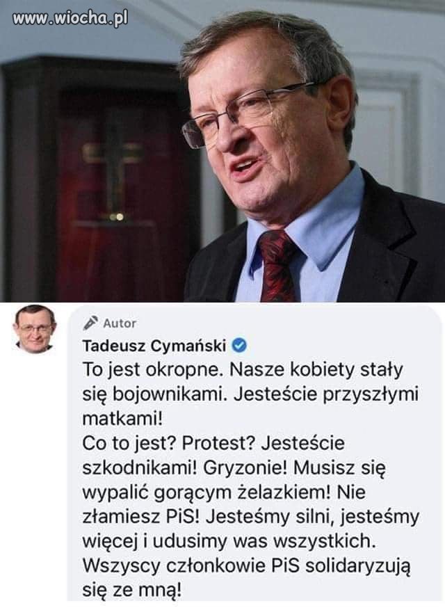 Tadzio o protestujących kobietach 