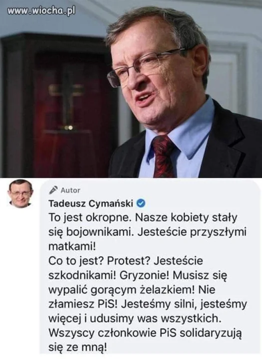 Tadzio o protestujących kobietach 