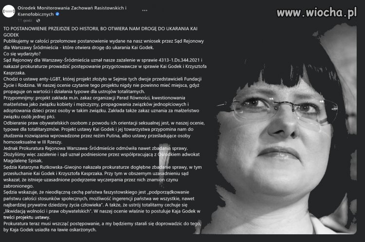 Historyczne postanowienie w sprawie Kai Godek i
