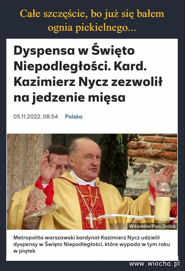 Łał, dobrze, że mi pozwolił. Bo inaczej bym nie jadł.