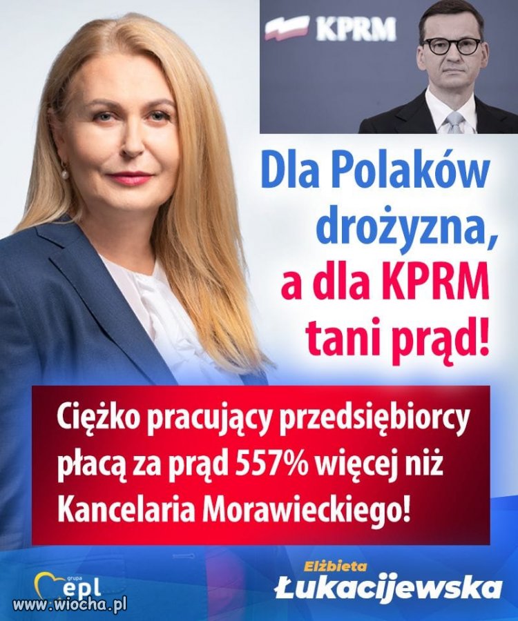  Dla Polaków drożyzna, a dla kancelarii premiera tani prąd