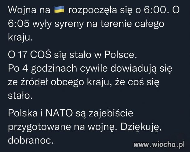 Jesteśmy w c.h.u.j  przygotowani