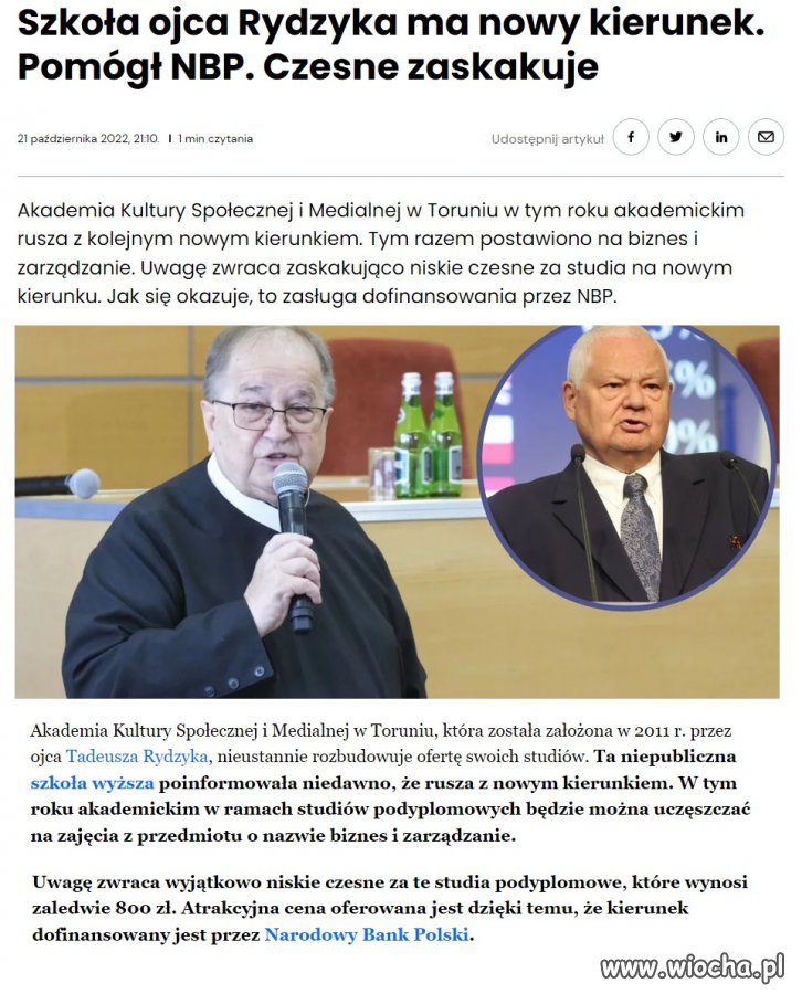 NBP oficjalnym sponsorem Rydzyka