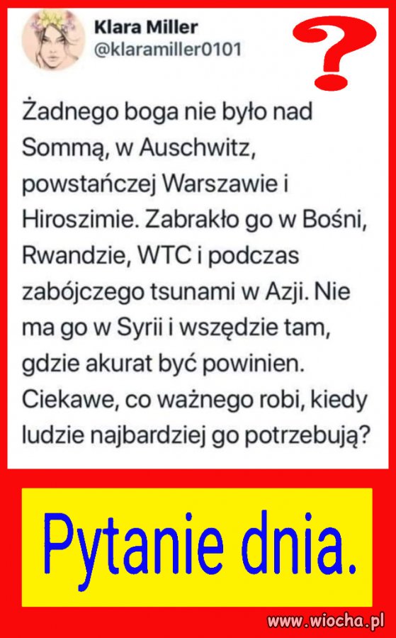 Gdzie WTEDY był ten Wasz bóg?