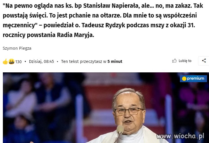 Już raz robił z tuszującego pedofilię męczennika