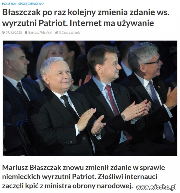 Kaczyński nie może się zdecydować, a Internet kpi z Błaszczaka