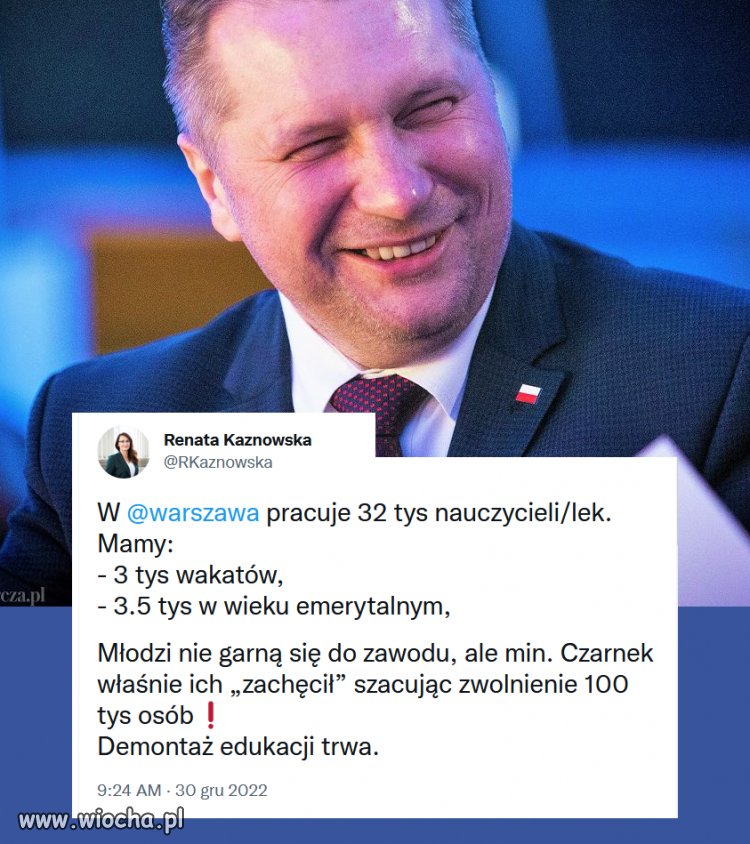 Niedługo nie będzie kto miał uczyć dzieci...