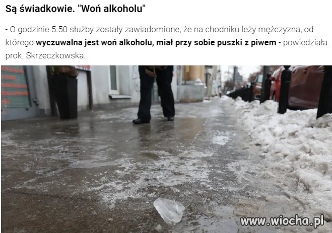 Taka to ofiara Warszawskich chodników