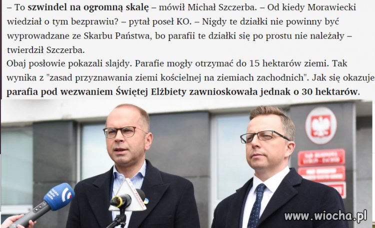 Afera z działkami pinokia ciąg dalszy