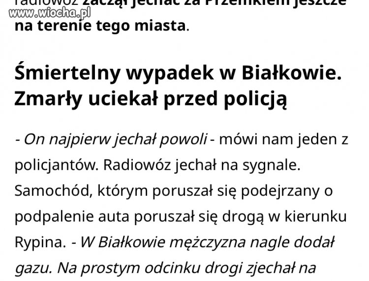 Zmarły uciekał