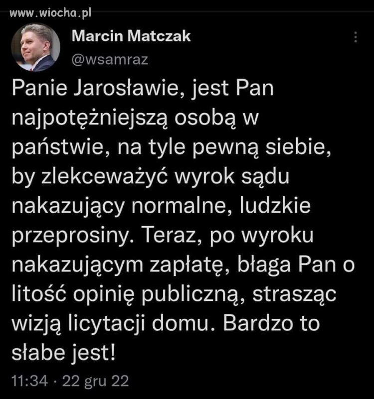 Przykurcz Jarosław się żali