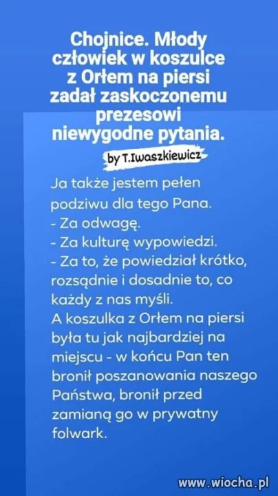 Kaczor musiał się wściekać