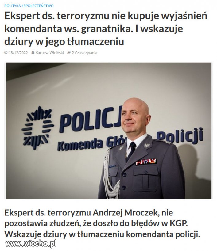 Infantylne tłumaczenia komendanta...